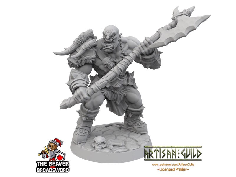 Axe Wielding Orc Barbarian dnd mini - Artisan Guild | Barbarian | Warrior | Fighter | Goblinoid, Pathfinder, TTRPG, Wargaming, Monster-1