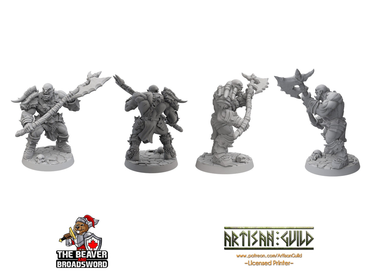 Axe Wielding Orc Barbarian dnd mini - Artisan Guild | Barbarian | Warrior | Fighter | Goblinoid, Pathfinder, TTRPG, Wargaming, Monster-2
