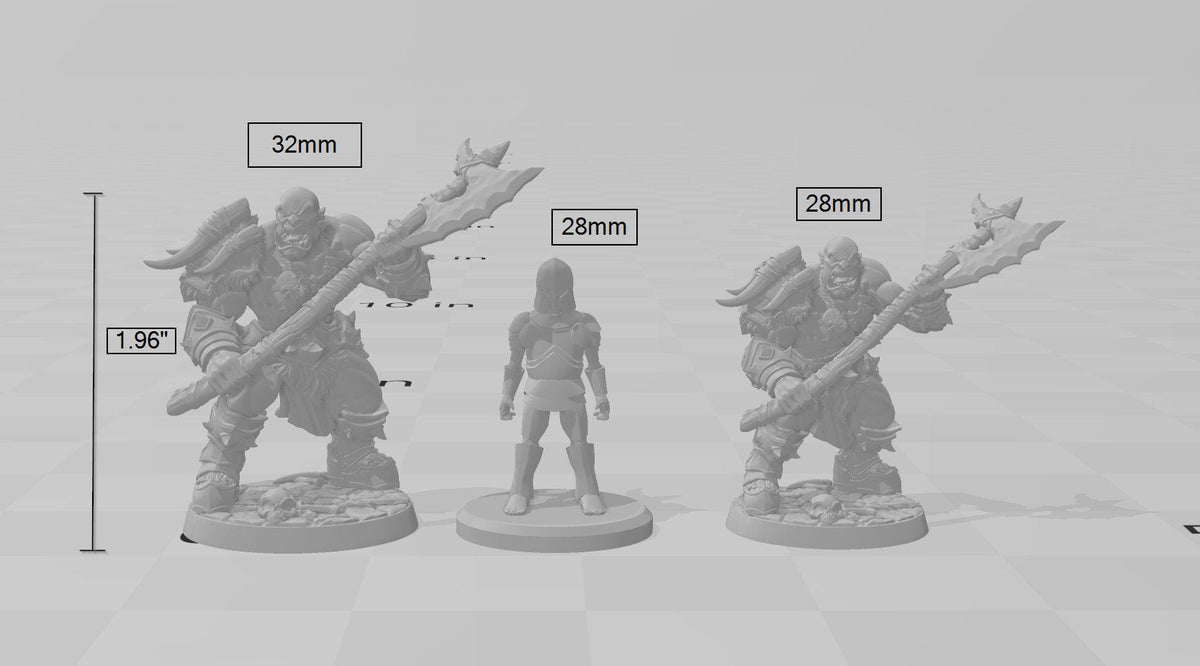 Axe Wielding Orc Barbarian dnd mini - Artisan Guild | Barbarian | Warrior | Fighter | Goblinoid, Pathfinder, TTRPG, Wargaming, Monster-3