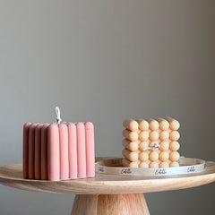 Handmade Cube Soy Candle | Unique Decorative Pillar Candle-1