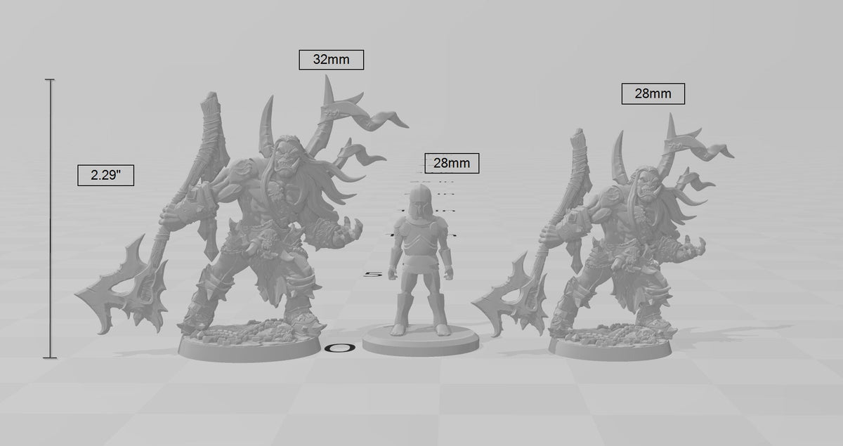 Male Orc Barbarian Warchief dnd mini - Artisan Guild | Barbarian | Warrior | Fighter | Goblinoid, Pathfinder, TTRPG, Wargaming Monster-3