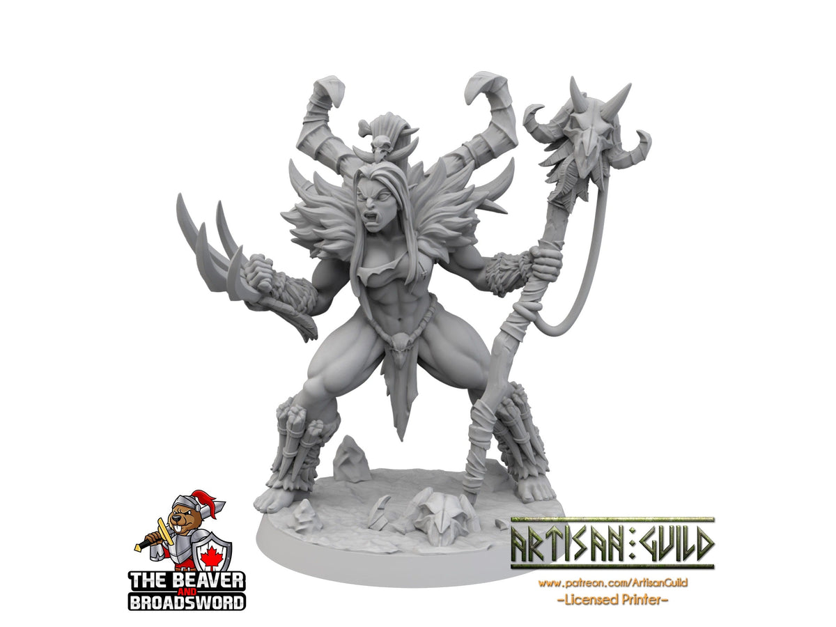 Female Orc Druid dnd mini - Artisan Guild | Barbarian | Shaman | Warlock | Goblinoid, Pathfinder, TTRPG, Wargaming Monster Sorcerer-1