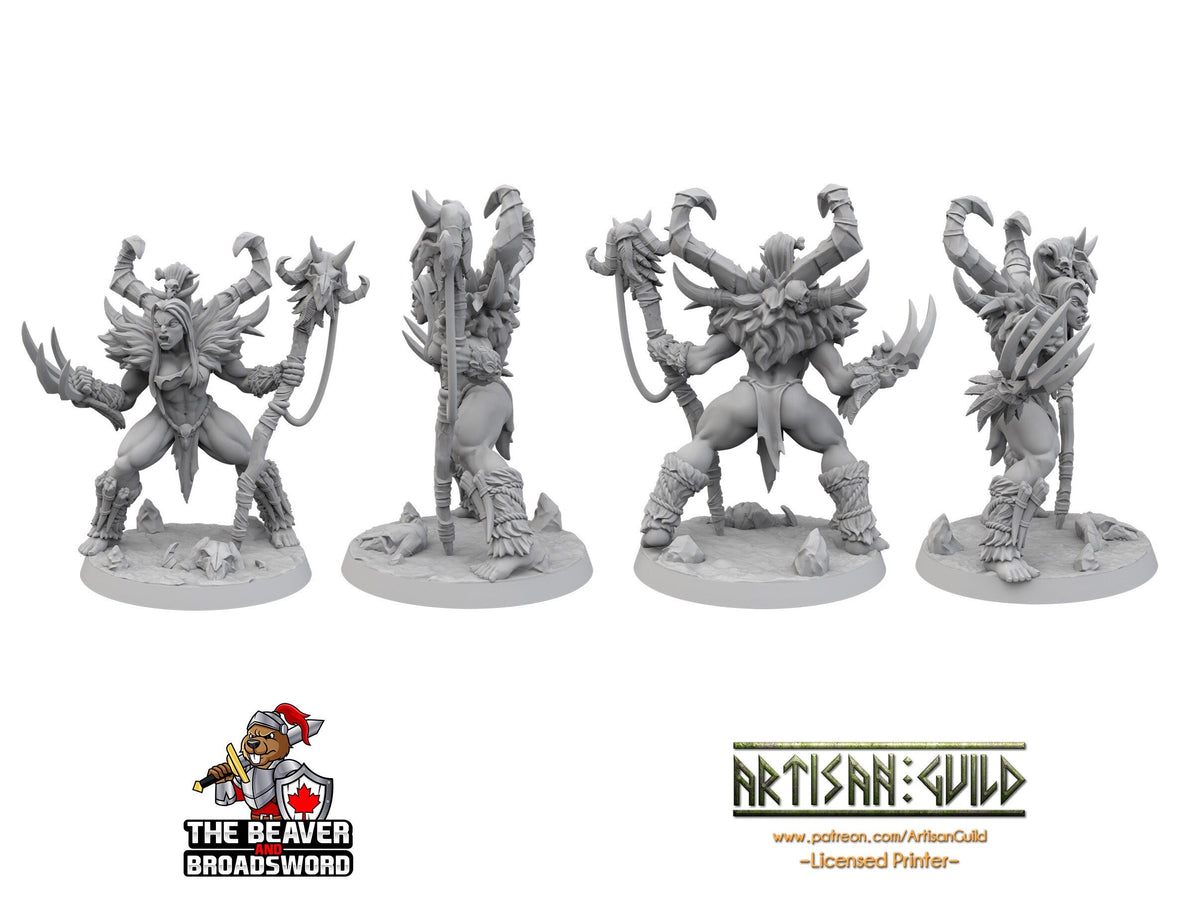 Female Orc Druid dnd mini - Artisan Guild | Barbarian | Shaman | Warlock | Goblinoid, Pathfinder, TTRPG, Wargaming Monster Sorcerer-2