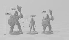 6 Orc Barbarian dnd mini set - Artisan Guild | Barbarian | Ranger| Fighter | Goblinoid, Pathfinder, TTRPG, Wargaming Monster, Pack, Bundle-2