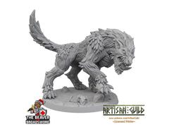 Large Worg dnd mini - Artisan Guild | Wolf | Warg | Beast | Dog | Pathfinder | Companion | TTRPG, Wargaming, Monster | Animal | Huge, Arctic-1