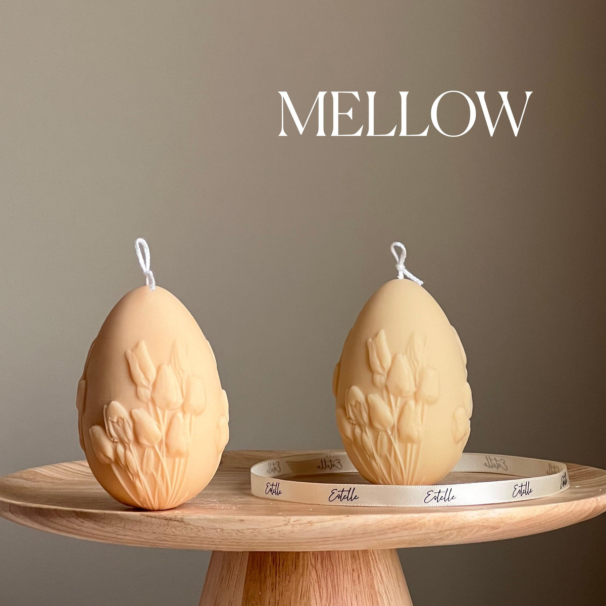 Easter Egg Tulip Soy Candle: Handmade Spring Decor-4
