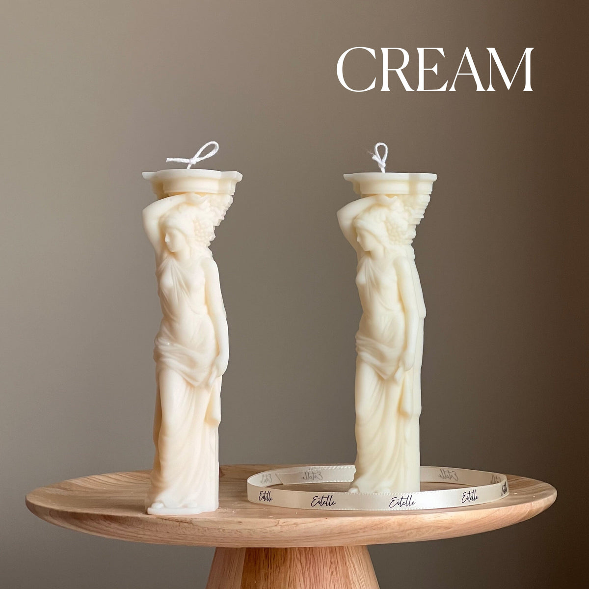 Caryatid Soy Candle: Greek Column Woman Statue Candle-4