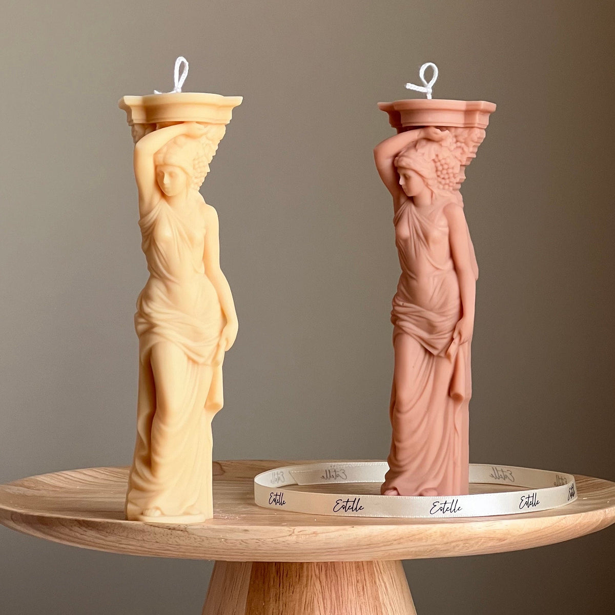 Caryatid Soy Candle: Greek Column Woman Statue Candle-1