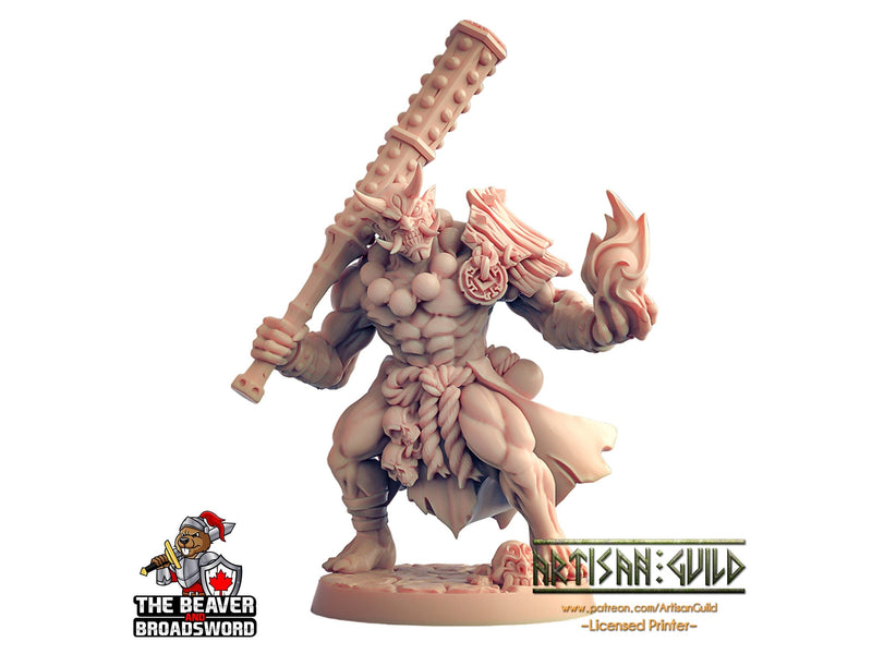 Oni Clan Orc Fighter dnd mini - Artisan Guild | Orc | Demon | Male | Barbarian | Pathfinder | Monk | TTRPG, Wargaming, Monster, Half-Orc-1