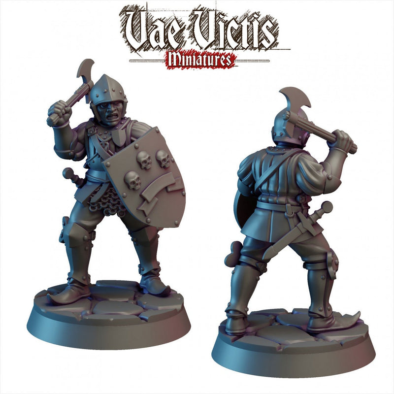 6 City Watch Guardsman mini set - Vae Victis | Unit | Fighter | Paladin | Human  | Male | Guard | Knight | Pathfinder, TTRPG, Wargaming,-2