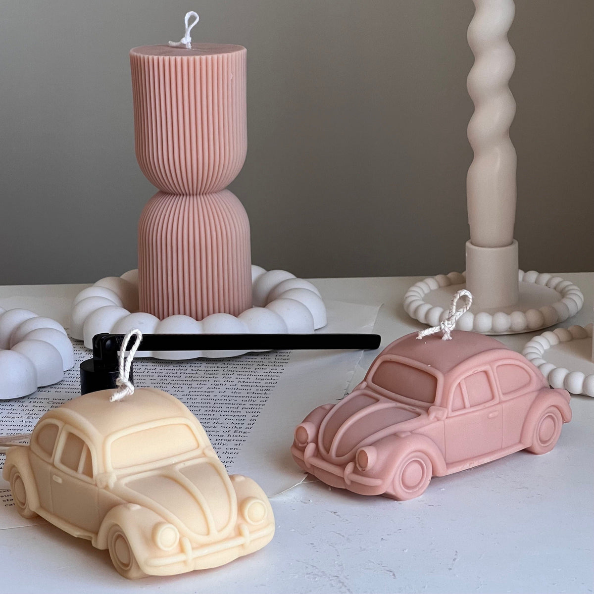VW Beetle Candle | Vegan Soy Wax Car Candle-1