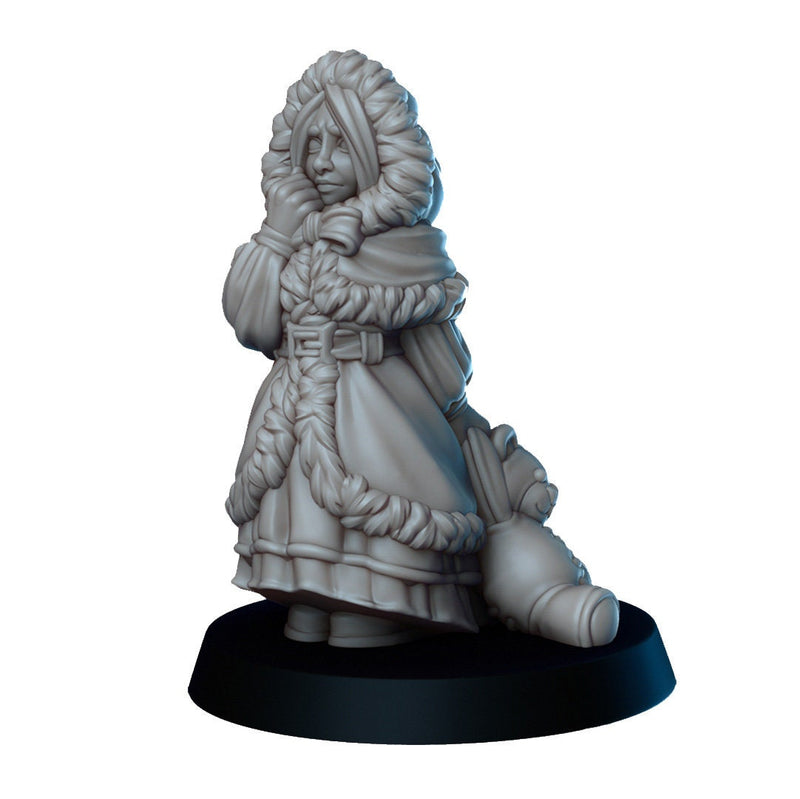 Winter adventure mini Set - Vae Victis | DnD | Ice | Snow | Arctic | Family | Human |  Villagers | Commoner | Pathfinder |  Townsfolk-6
