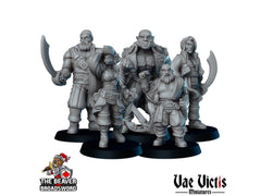 Pirates mini Set - Vae Victis | DnD | Elf | Tabaxi | Dwarf | Human | Thief | Ship | Pathfinder |  Corsair | Anchor | Captain | Pirate-1