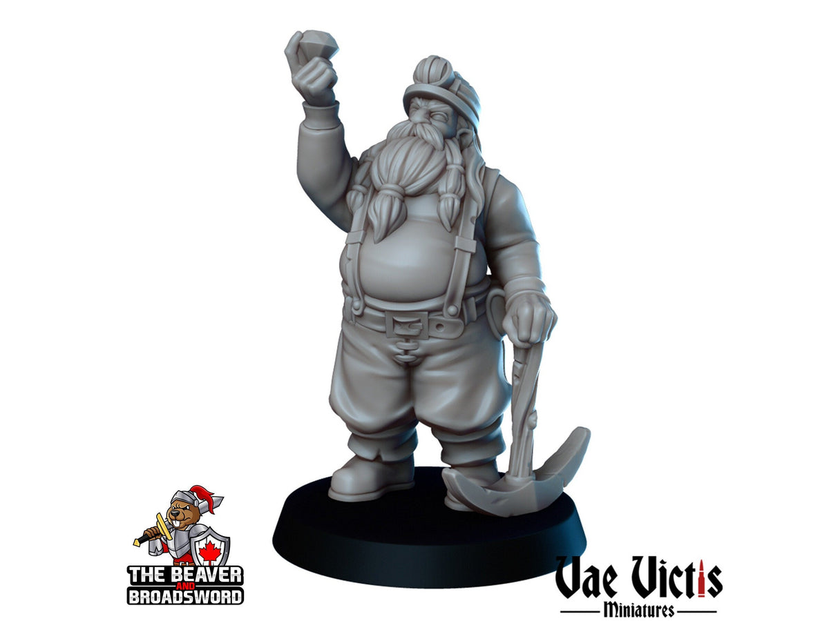 The Miners Mini Set - Vae Victis | Dwarf | Goblin | Human | Elf | Villager | Bundle | Mining | Adventurer | Wargaming | Pathfinder-4
