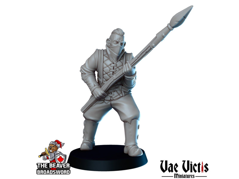 The Bandit Ambush DnD Mini Set - Vae Victis | Elf | Tabaxi | Ogre | Merchant | Thief | Thug | Bundle | Adventurer | Wargaming | Pathfinder-6