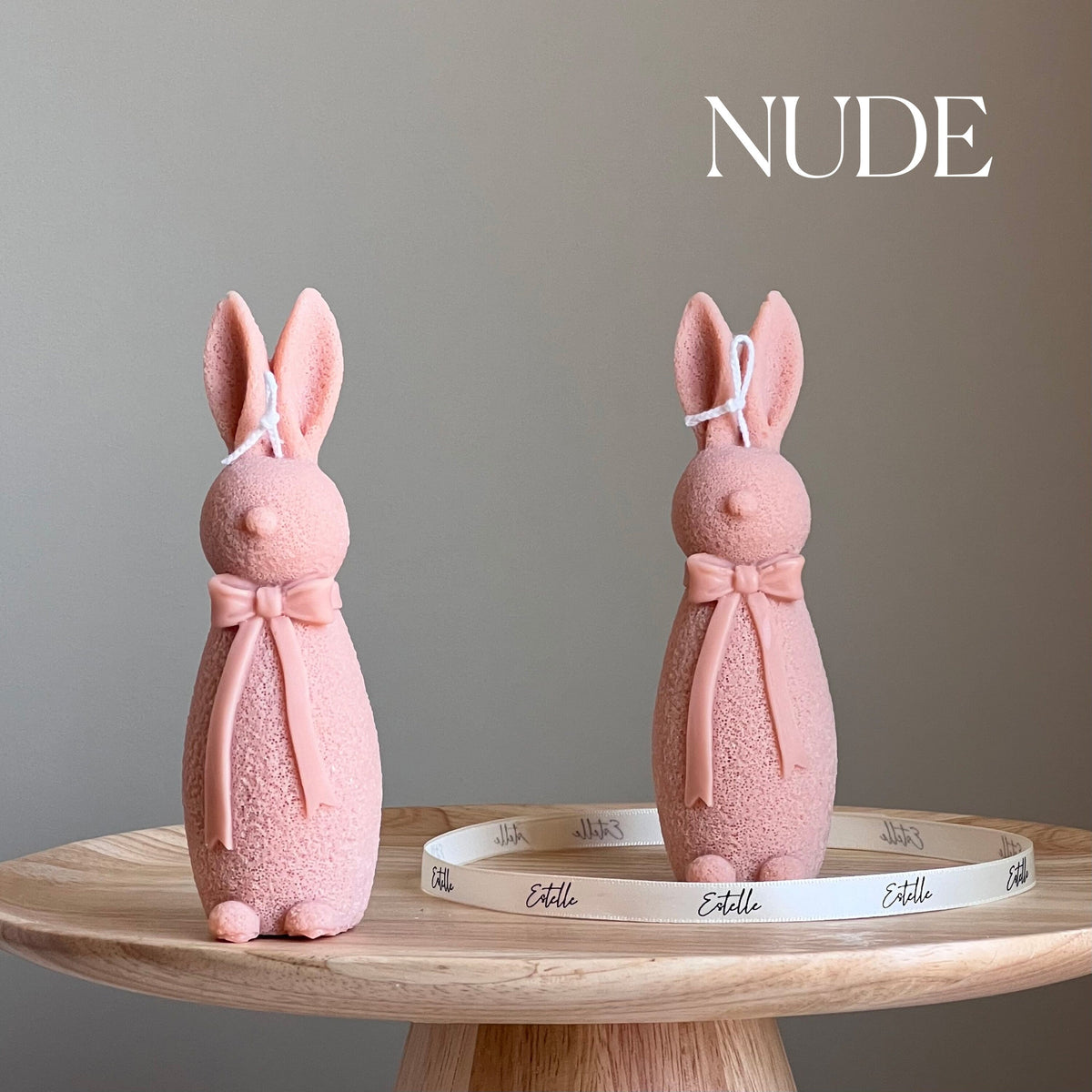 Handmade Easter Bunny Soy Candle: Spring Home Decor-2