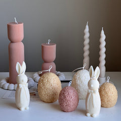 Handmade Easter Bunny Soy Candle: Spring Home Decor-1