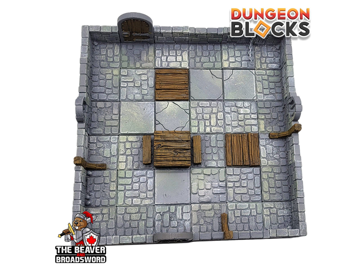 Dungeon Blocks 40pc Starter Room - Dungeon Theme - No Clips or Magnets! | DnD | Pathfinder | Tiles | Pack | Miniature | Mini | Set | Kit-2