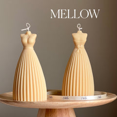 Wedding Dress Candle: Handmade Soy Wax Bridal Decor-4