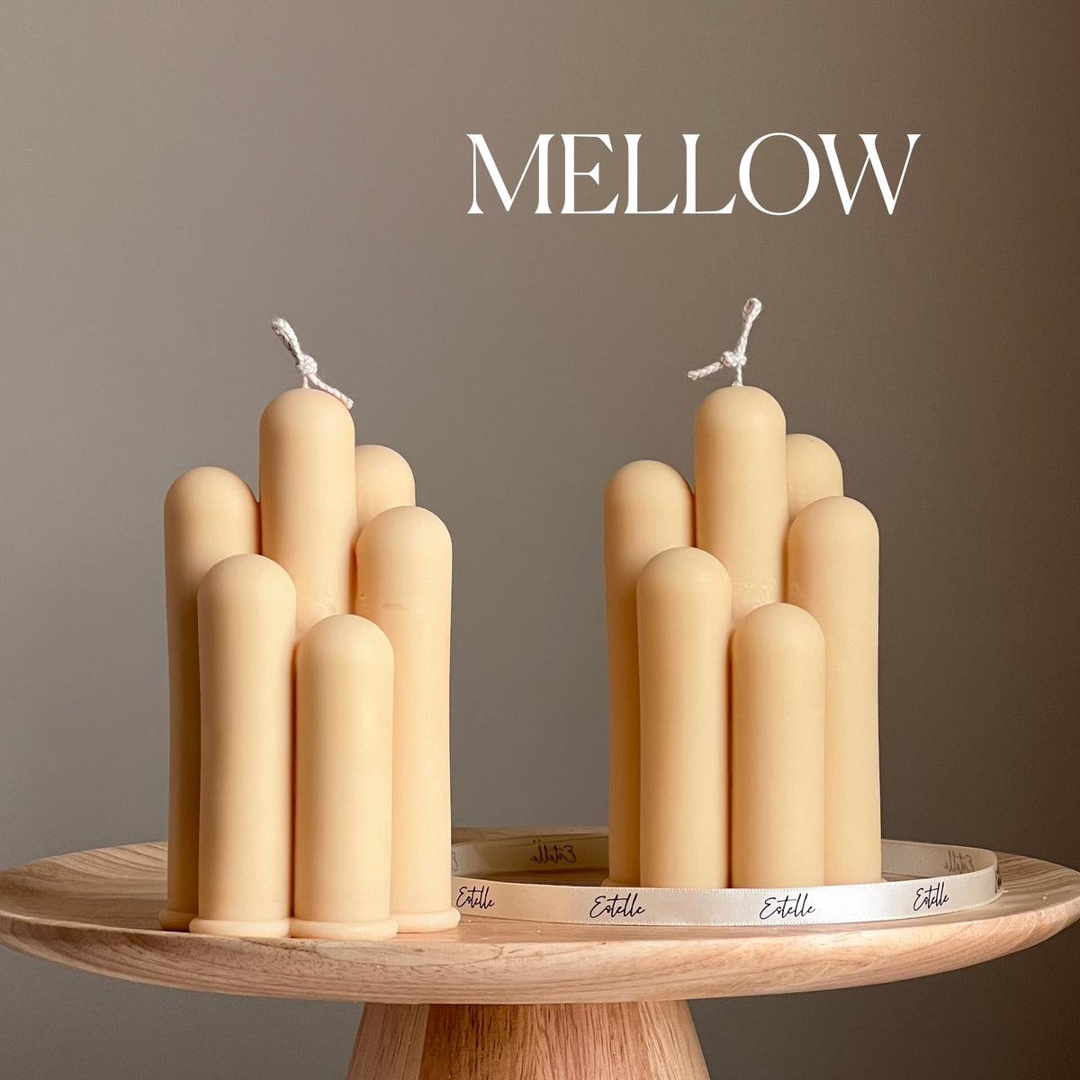 Handmade Irregular Pillar Candle: Geometric Soy Wax Home Decor-4