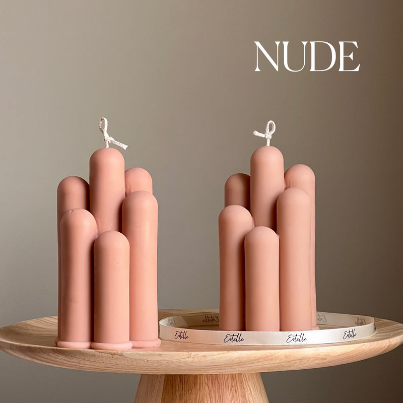 Handmade Irregular Pillar Candle: Geometric Soy Wax Home Decor-2