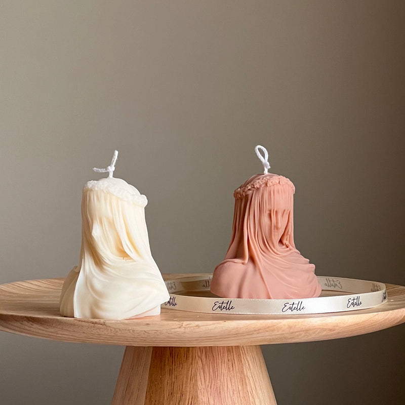 Blinded Lady Soy Wax Candle | Handmade Torso Female Candle-4