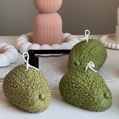 Avocado Shaped Candle: Scented Soy Wax Vegan Candle-6
