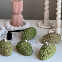 Avocado Shaped Candle: Scented Soy Wax Vegan Candle-5