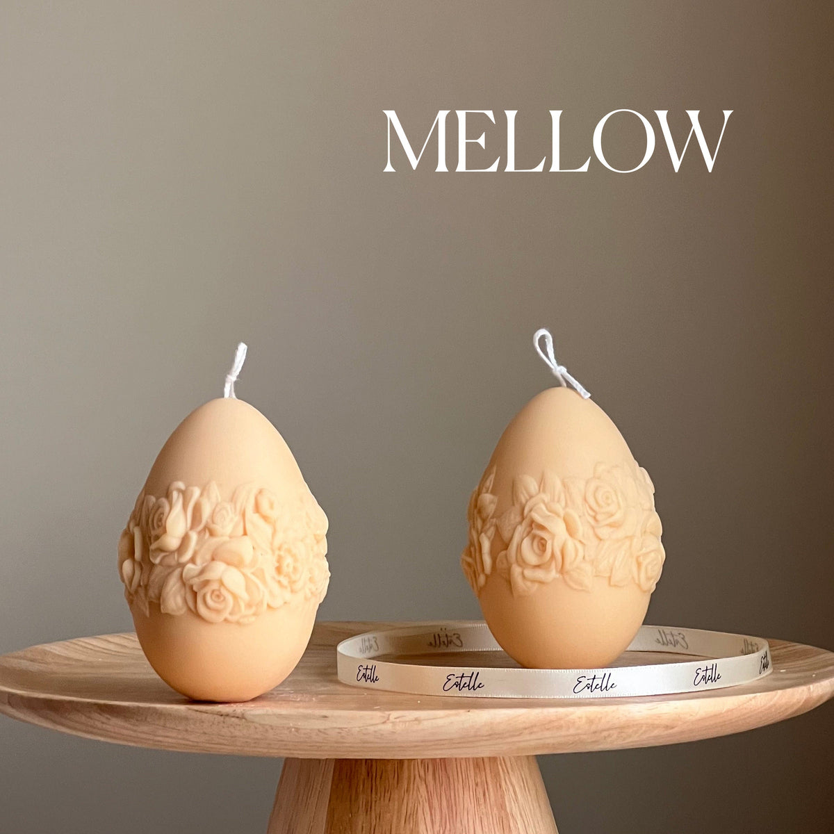 Easter Egg Rose Candle: Handmade Soy Wax Spring Decor-4