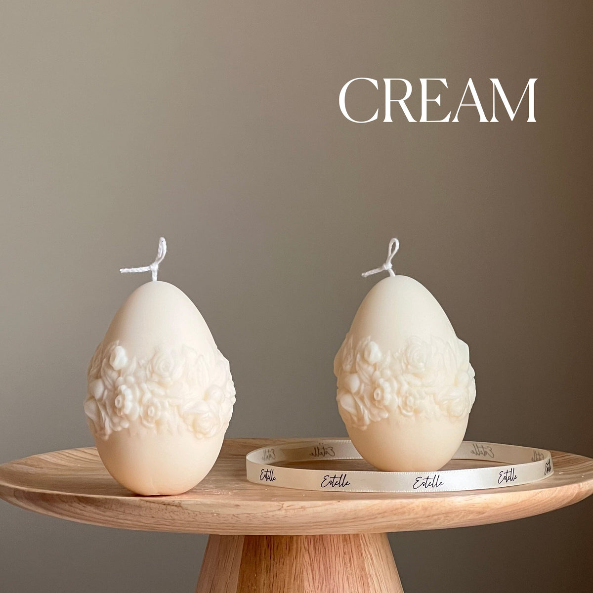 Easter Egg Rose Candle: Handmade Soy Wax Spring Decor-3