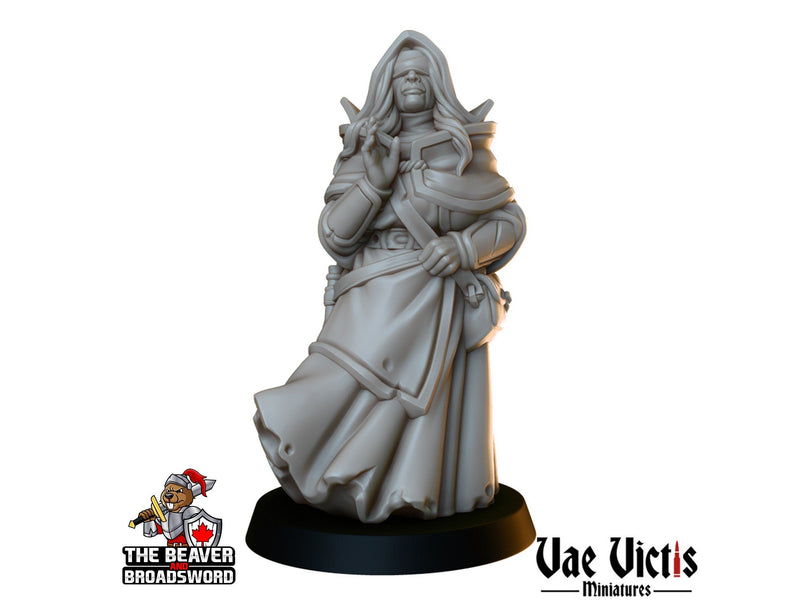 Clerics Mini Set - Vae Victis | Human | Elf | Human | Dwarf | Paladin | Bundle | Male | Female |  Wargaming | Pathfinder | Fighter-4