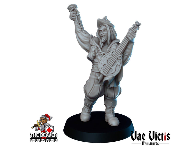 The Tavern Band Mini Set - Vae Victis | Bard | Human | Tabaxi | Tiefling | Ogre | Bundle | Musician | Wargaming | Pathfinder | inn, Villager-3