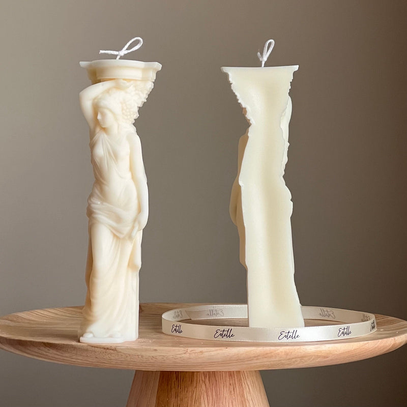Caryatid Soy Candle: Greek Column Woman Statue Candle-2