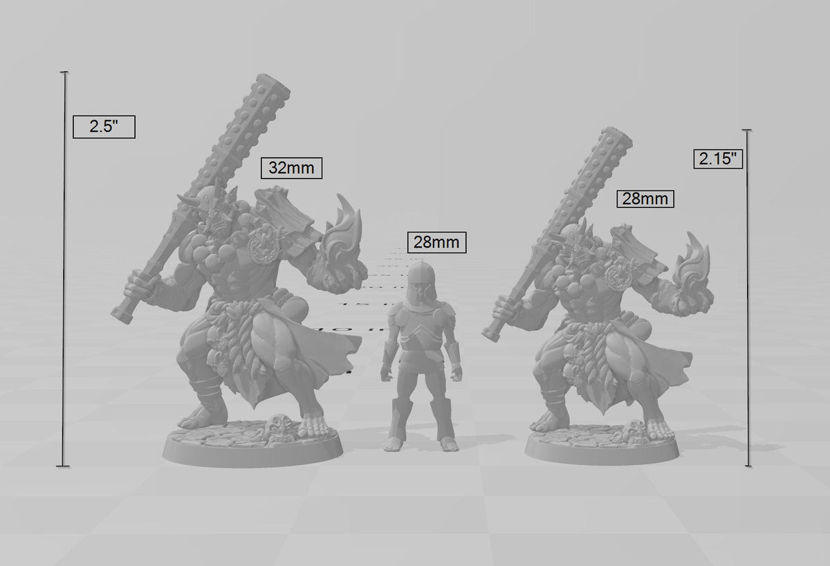 Oni Clan Orc Fighter dnd mini - Artisan Guild | Orc | Demon | Male | Barbarian | Pathfinder | Monk | TTRPG, Wargaming, Monster, Half-Orc-2