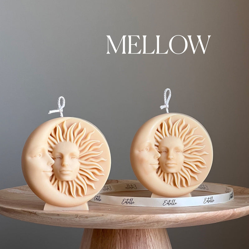 Sun and Moon Soy Wax Candle: Handmade Decorative Candle-3
