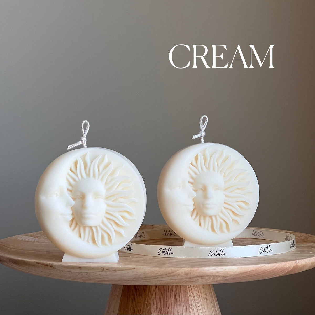 Sun and Moon Soy Wax Candle: Handmade Decorative Candle-4