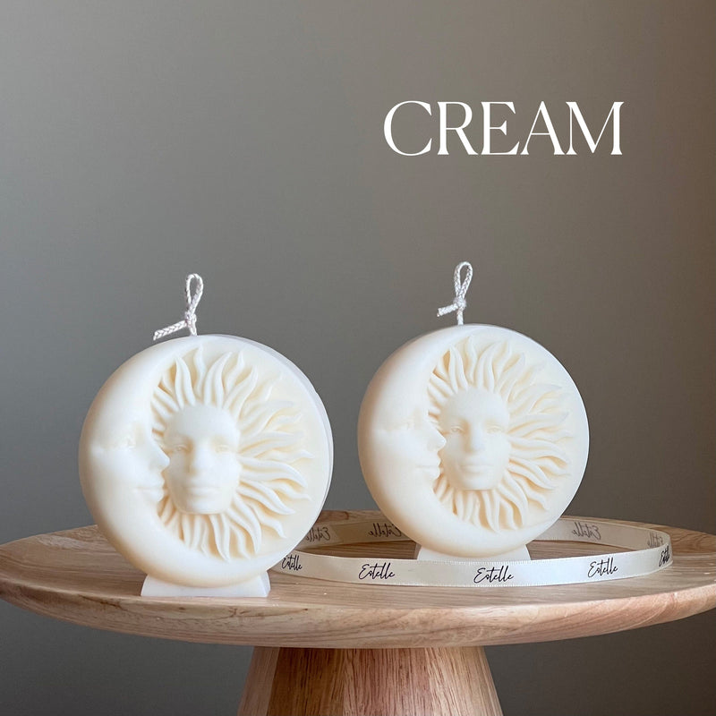 Sun and Moon Soy Wax Candle: Handmade Decorative Candle-4