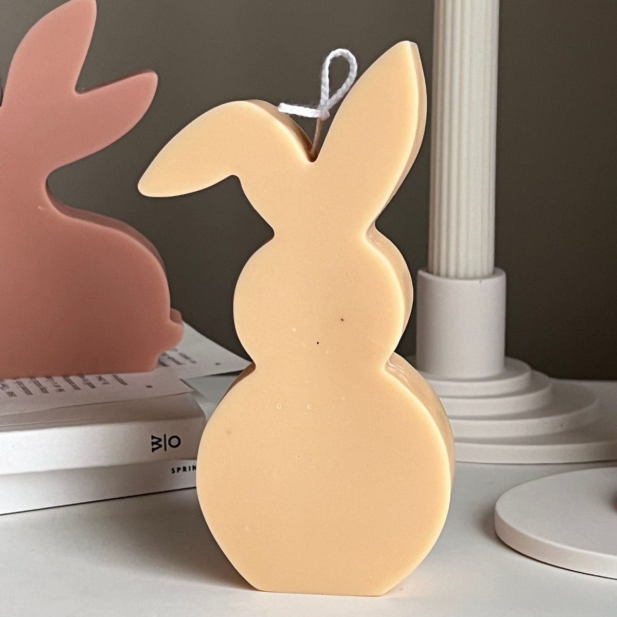 Easter Bunny Soy Candle Set: Pastel Spring Decor-7