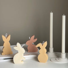 Easter Bunny Soy Candle Set: Pastel Spring Decor-2