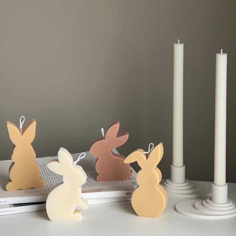 Easter Bunny Soy Candle Set: Pastel Spring Decor-2