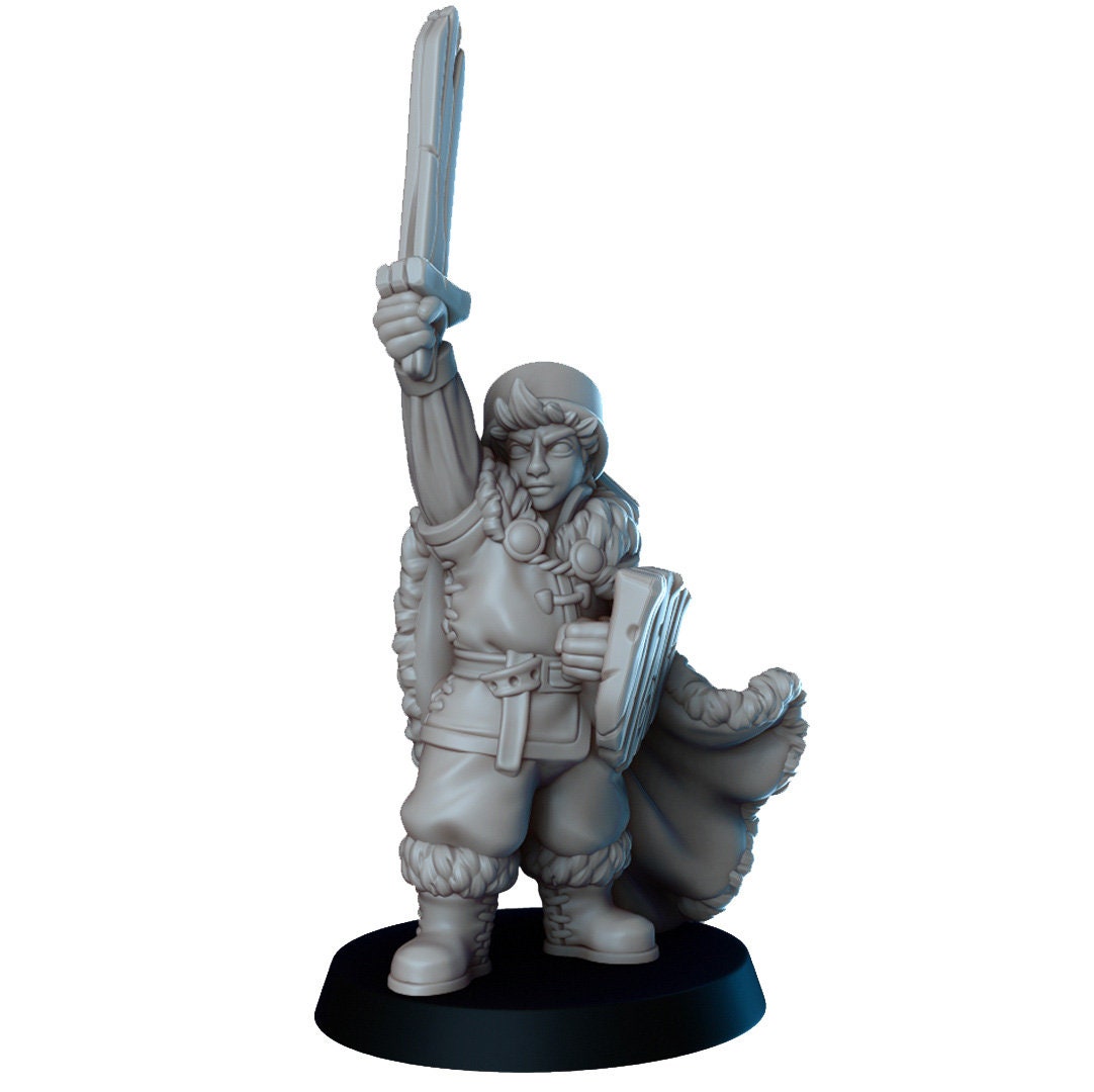 Winter adventure mini Set - Vae Victis | DnD | Ice | Snow | Arctic | Family | Human |  Villagers | Commoner | Pathfinder |  Townsfolk-5