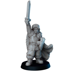 Winter adventure mini Set - Vae Victis | DnD | Ice | Snow | Arctic | Family | Human |  Villagers | Commoner | Pathfinder |  Townsfolk-5