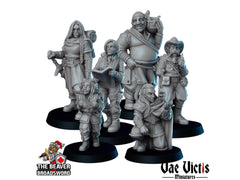 Explorers Camp Mini Set - Vae Victis | Elf | Orc | Human | Ranger | Fighter | Cook | Cartographer | Adventurer |  Wargaming | Pathfinder-1