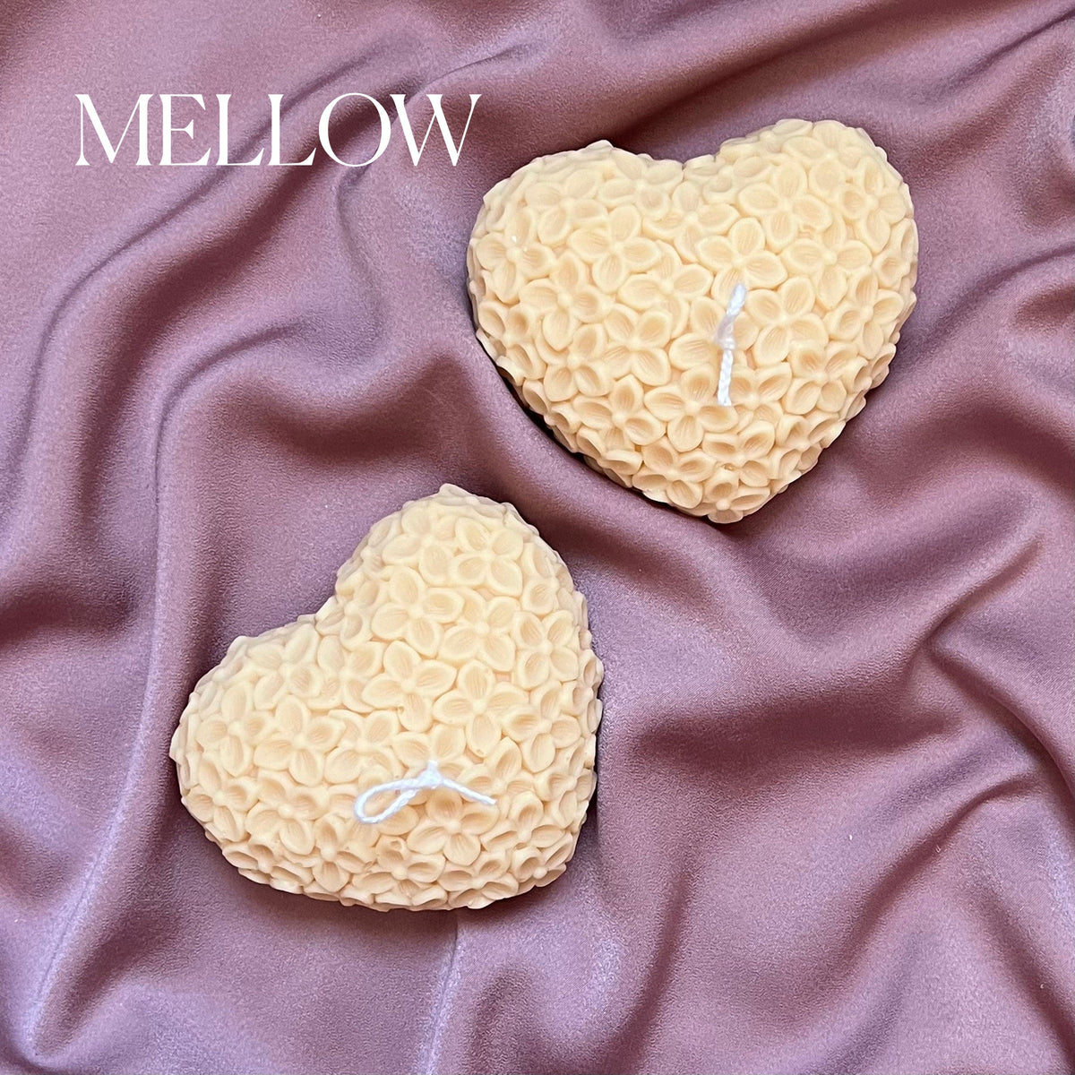 Flower Heart Soy Wax Candle | Romantic Home Decor-4