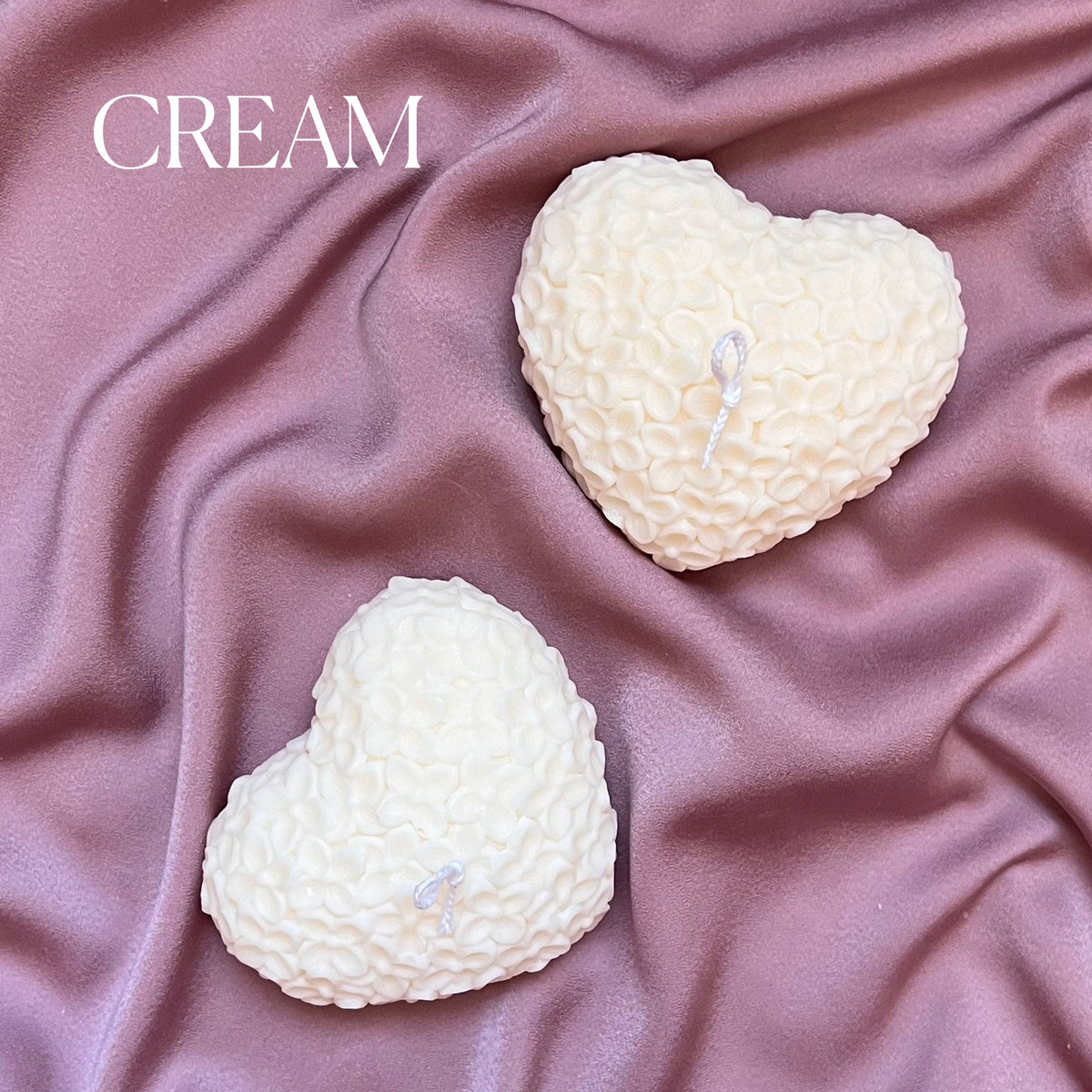 Flower Heart Soy Wax Candle | Romantic Home Decor-3