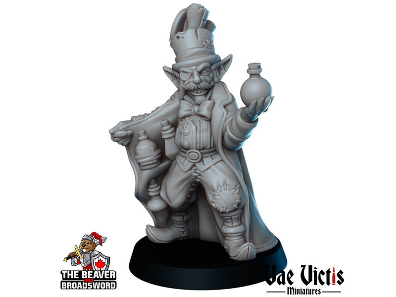 Goblin Merchant DnD mini - Vae Victis | Townsfolk | Artificer | Shopkeeper | Tinker | Gothic | City | Sorcerer | Pathfinder | Alchemist-1