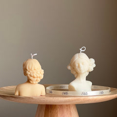 Veiled Lady Soy Wax Candle: Woman Bust Statue Candle-2