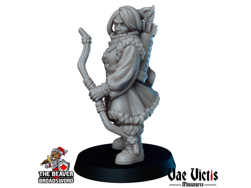 Young Arctic Ranger DnD mini - Vae Victis | Villager | Human | Female | NPC | PC | Hero | Medieval | Winter | Cold | NPC | Fantasy-1