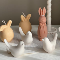 Handmade Stone Bird Spring Decor: Jesmonite Scandinavian Gift-1