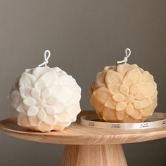 Lotus Flower Ball Candle | Large Soy Wax, Home Decor-1